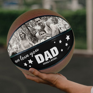 We Love You Dad Photo   Black & White Stars Basketball
