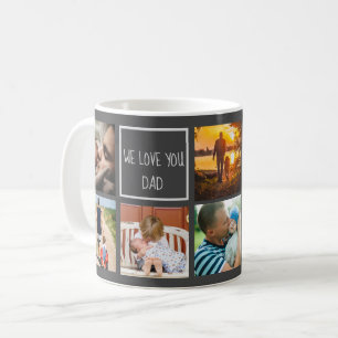 We love you dad photo collage best dad grey coffee mug