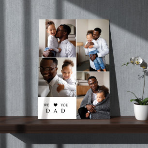 We Love You Dad Photo Collage Father's Day Poster