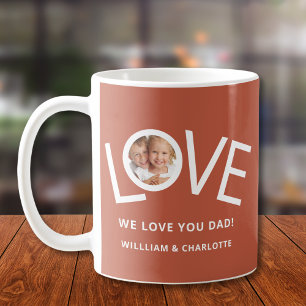 We love You Dad Photo Rust Coffee Mug