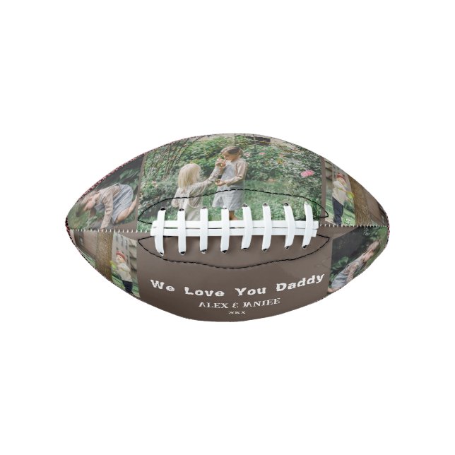 We Love You Daddy, Custom 3 Photo  American Football (Front)