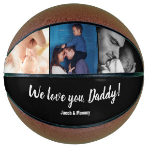 We love you Daddy Custom Photo Names Basketball