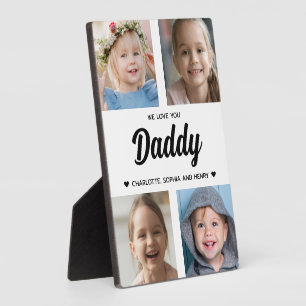 We Love You Daddy Family Keepsake Photo Collage  Plaque