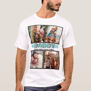 We Love You Daddy   Modern Father's Day Photo T-Shirt