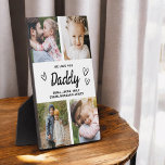 We Love You Daddy Modern Photo Collage Plaque<br><div class="desc">The Daddy We Love You Heart Modern Photo Collage Plaque is a touching and personalised gift that showcases your love for your dad. This beautifully designed plaque features a heart-shaped photo collage, allowing you to add your favourite family pictures in a modern and stylish layout. The heartfelt "We Love You,...</div>