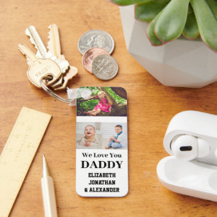 We Love You Daddy Photo Collage Key Ring