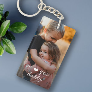 We Love You Daddy Photo Key Ring