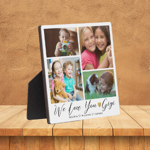 We Love You Gigi   Grandkids 4 Photo Collage Plaque