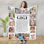 We Love You Gigi Multi Photo Collage Keepsake Fleece Blanket<br><div class="desc">Compile a list of things you love about your Gigi,  add some favourite photographs and you have a Mother's Day gift she'll treasure! Perfect for birthdays and other family members too! ♥</div>