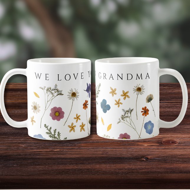 WE LOVE YOU GRADNMA Mother's Day Wildflowers Coffee Mug (Creator Uploaded)