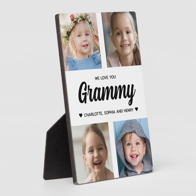 We Love You Grammy Family Keepsake Photo Collage  Plaque (Side)