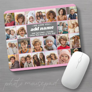 We Love You Grandma - 23 Photo Collage Mouse Mat