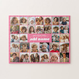 We Love You Grandma - 30 Photo Collage Jigsaw Puzzle