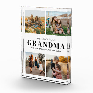 We Love You Grandma 4 Photo Collage Photo Block