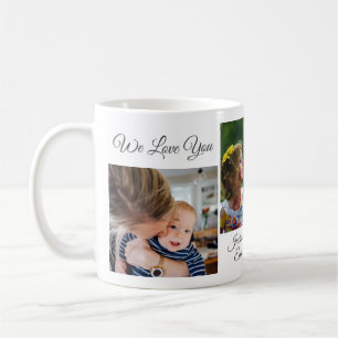 We Love You Grandma   5 Photo Collage Coffee Mug