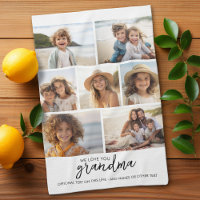 We Love You Grandma - 7 Photo Collage - Modern