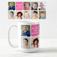 We Love You Grandma 9 Grandkids Custom Photo