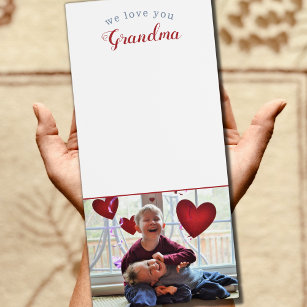 We Love You Grandma Add a Photo Magnetic Notepad