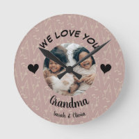 We love you Grandma custom photo & text keepsake