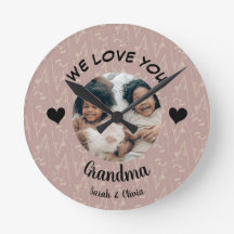 We love you Grandma custom photo & text keepsake