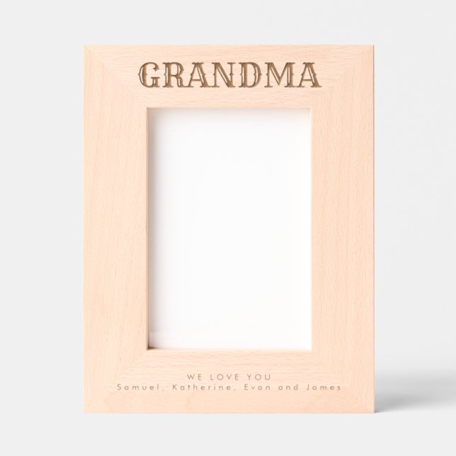 We Love You Grandma Etched Frames (Front)