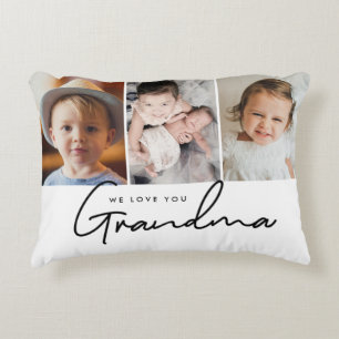 We love you Grandma Grandchildren photos Decorative Cushion