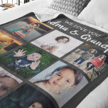 We Love You Grandma & Grandpa Photo Collage Fleece Blanket<br><div class="desc">Give your grandma and Grandpa something special this christmas or any other occassion! Wrap them up in this gorgeous photo collage blanket with text tht reads 'WE LOVE YOU GRANDMA AND GRANDPA' . The font style, size and colour can be changed by clicking on the customise further link after personalising....</div>