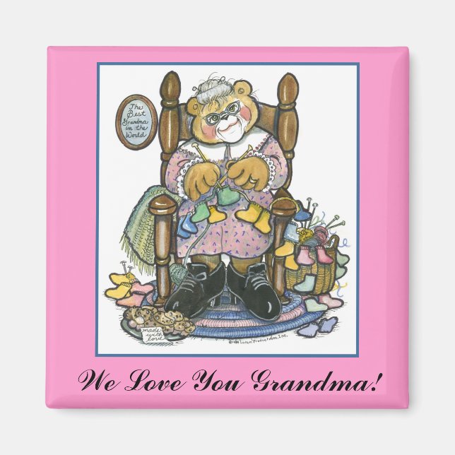 We Love You Grandma! Magnet (Front)