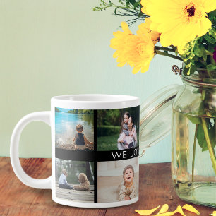 We Love You Grandma Personalised Photo Collage Large Coffee Mug