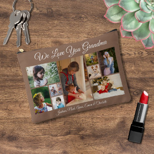 We Love You Grandma   Personalized 9 Photo Accessory Pouch