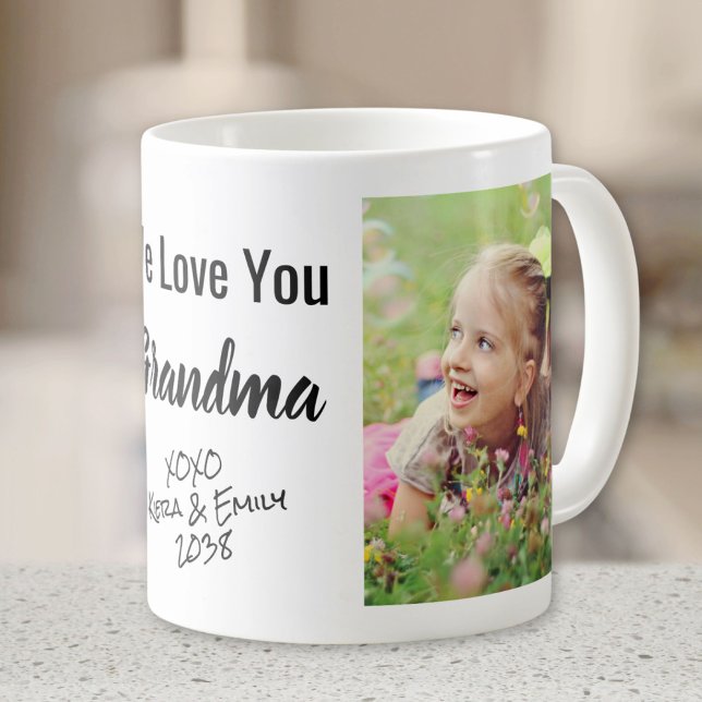 We Love You Grandma Personalized Photo & Names Coffee Mug (Creator Uploaded)