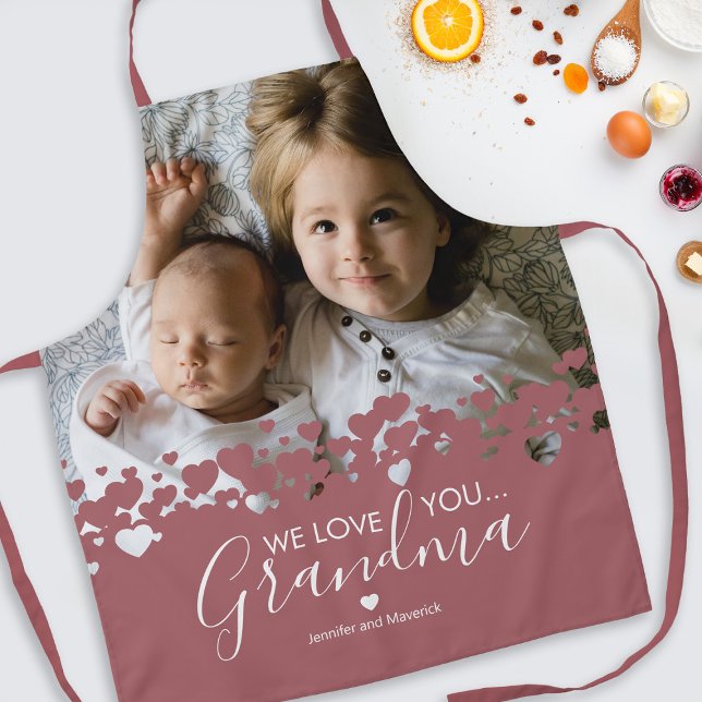 We Love You Grandma Photo Apron (Creator Uploaded)