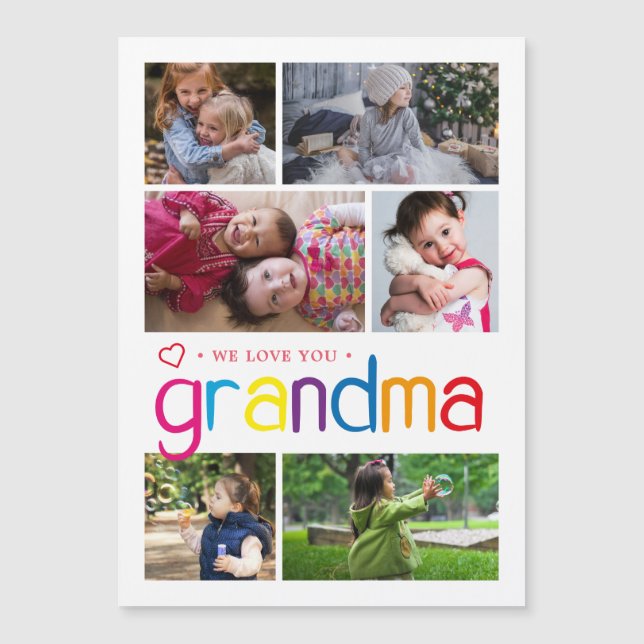 We Love You Grandma Photo Collage (Front)