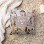 We Love You Grandma Photo Collage Pink Cushion<br><div class="desc">This pink 8-photo collage modern throw pillow features the heartfelt message, "We love you Grandma" and a simple heart. Ideal for a birthday or Christmas gift for your grandmother, this cushion can be personalised with pictures of favourite grandchildren, transforming it into a cherished keepsake to be treasured for years to...</div>