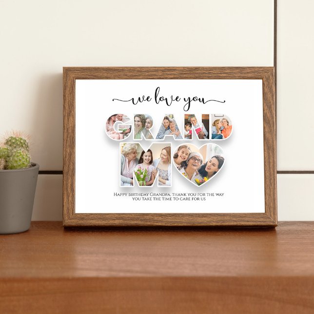 We Love You Grandma Photo Collage Poster (Creator Uploaded)