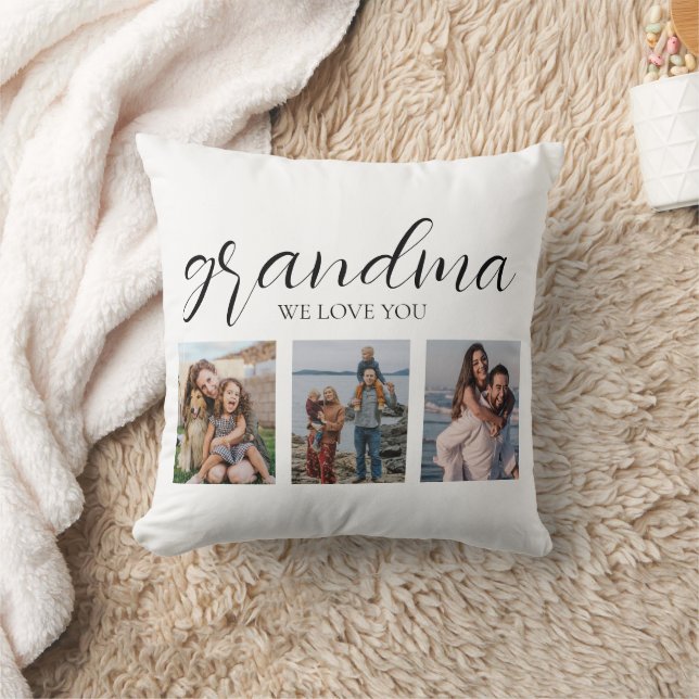 We Love You Grandma Photo Cushion (Blanket)