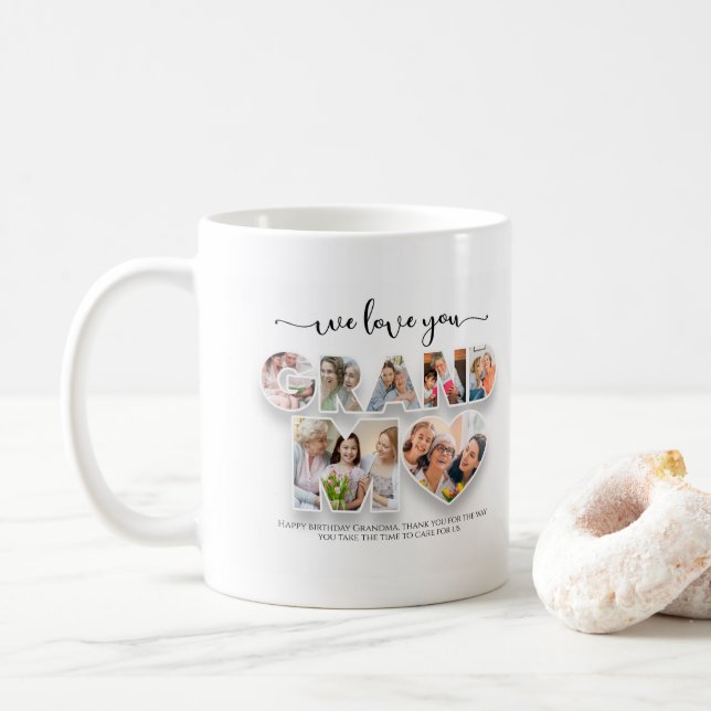 We Love You Grandma Photo Mug (With Donut)