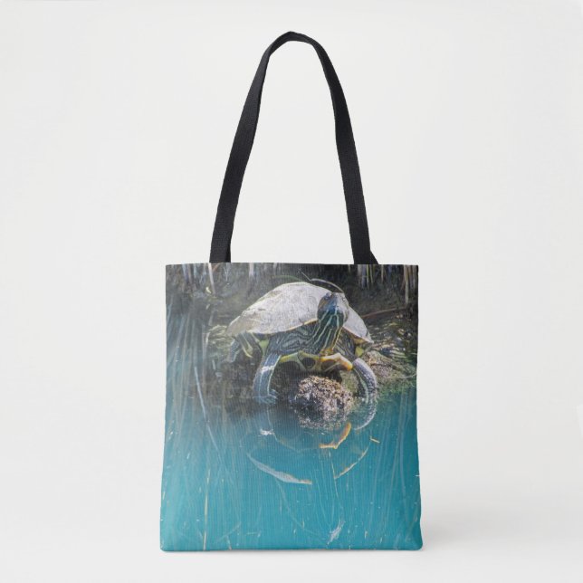 We Love You Grandma Water Animal Relaxed Turtle Tote Bag (Front)