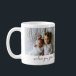 We Love You Grandpa 2 Photo Personalised Mugs<br><div class="desc">We Love You Grandpa 2 Photo Personalised Mugs</div>