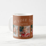 We Love You Grandpa 4-Photo Terracotta Coffee Mug<br><div class="desc">Perfect gift for a grandfather on mother's day or birthday featuring a text on a curved line that says "we love you grandpa" with 4 photos on the bottom half. The color is terracotta.</div>