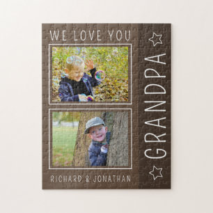 "We Love You Grandpa" Custom Photo Puzzle