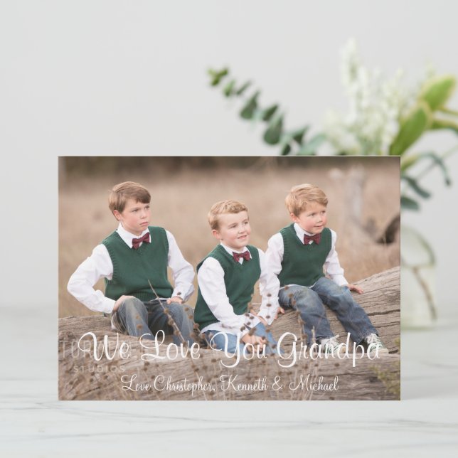 We Love You Grandpa Father's Day Card (Standing Front)