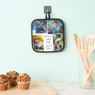 We Love You Grandpa Grandkids Photo Collage Pot Holder