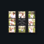 We love You Grandpa & Grandma Photo Collage Black Canvas Print<br><div class="desc">We love you Grandpa & Grandma Photo Collage.  8 photos.  Customise.  Black Background.  Canvas.</div>