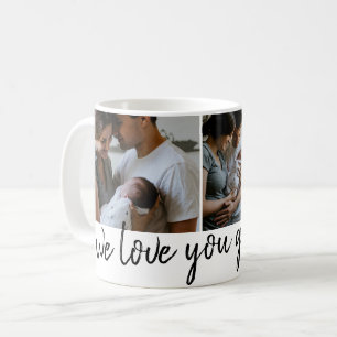 we love you grandpa modern 3 photo Father's Day  Coffee Mug