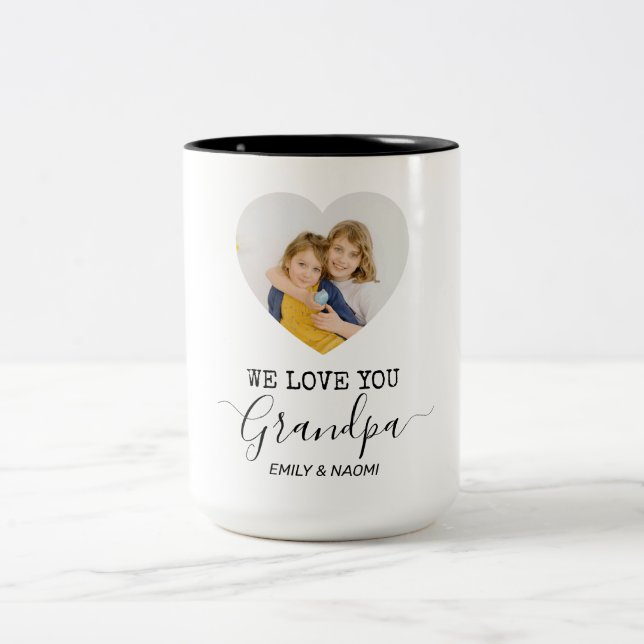 We Love You Grandpa | Personalised Coffee Mug (Center)