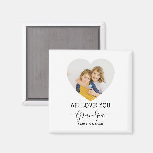 We Love You Grandpa    Personalised Magnet