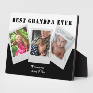 We Love You Grandpa Personalised Photo Collage Plaque