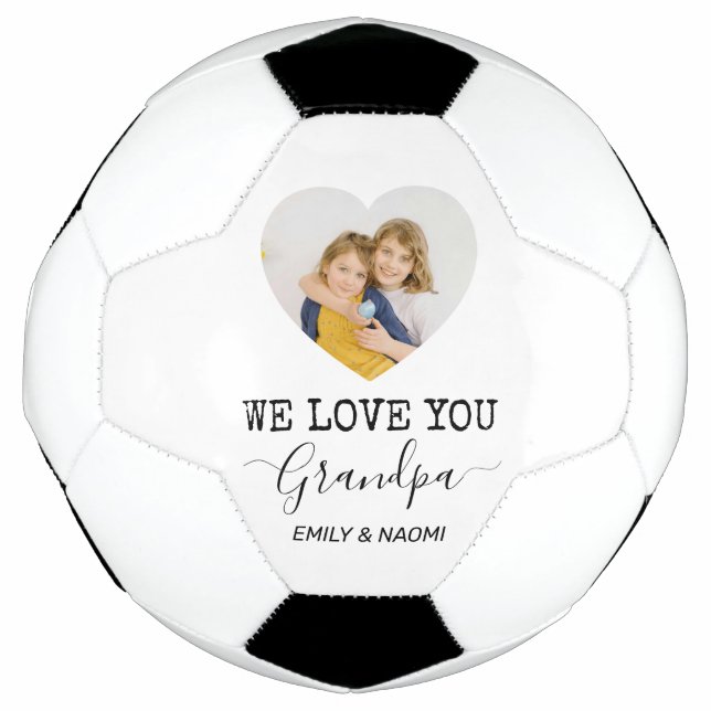 We Love You Grandpa | Personalised Soccer Ball (Front)