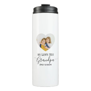 We Love You Grandpa   Personalised Thermal Tumbler